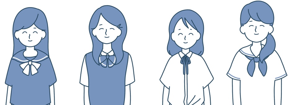 A clean design for a smiling high school girl A clean design for a smiling high school girl