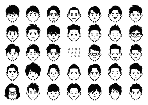 Men's face icon Men's face icon