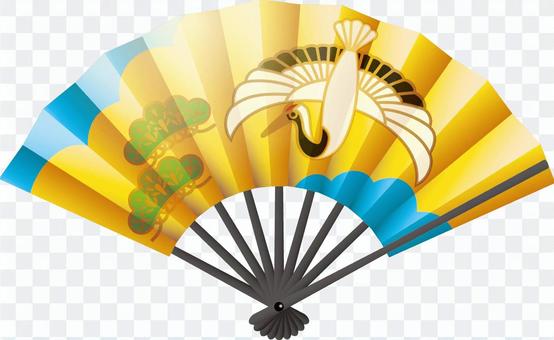 New Year decoration _ fan _ crane New Year decoration _ fan _ crane