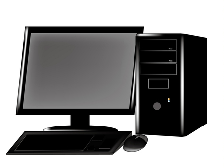 Desktop computer black Desktop computer black