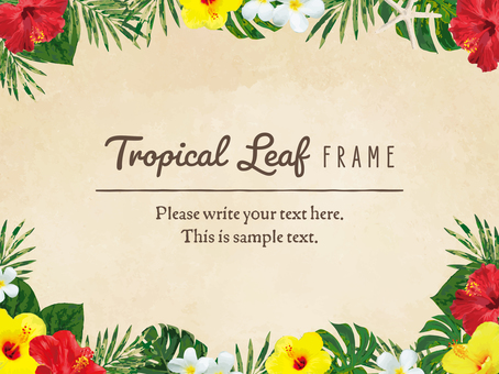 Tropical leaf frame 03 Tropical leaf frame 03