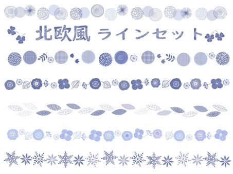 Scandinavian line set winter Scandinavian line set winter