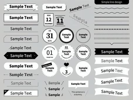 Simple line design set Simple line design set