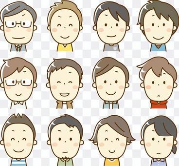 Face icon boys (upper body) Face icon boys (upper body)