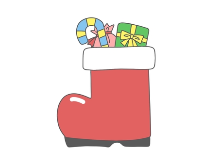 Santa boots with Christmas gifts Santa boots with Christmas gifts