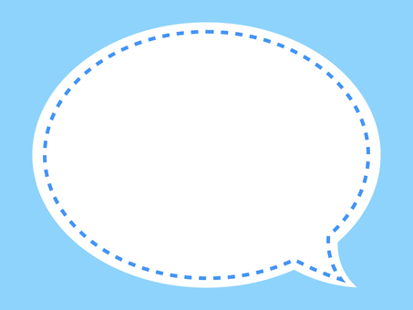 Simple stitch balloon frame: light blue Simple stitch balloon frame: light blue