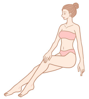 Female body line whole body (summary hair) Female body line whole body (summary hair)
