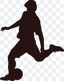 Football silhouette kick Football silhouette kick
