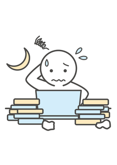 Stickman-Salaryman working overtime- Stickman-Salaryman working overtime-