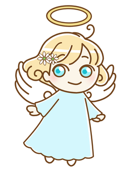 Angel and flannel flower Angel and flannel flower