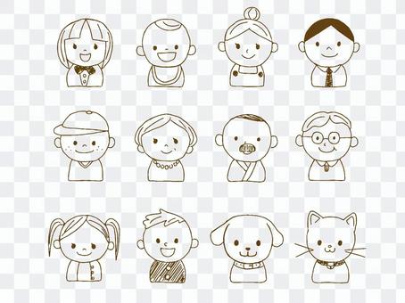 Hand drawn person set 1 Hand drawn person set 1