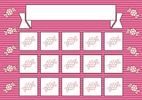 24 stamp card_candy / pink 24 stamp card_candy / pink