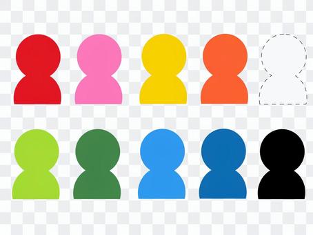 Simple person colorful Simple person colorful