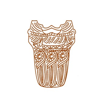 Jomon pottery_line only Jomon pottery_line only