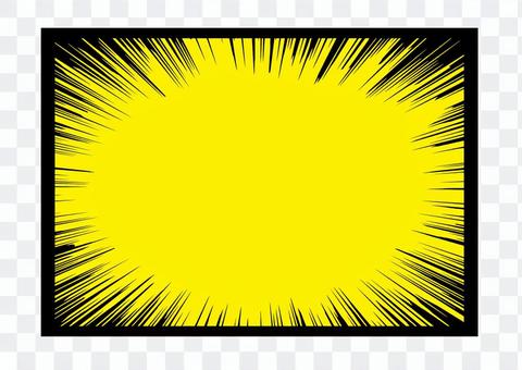 Bakdan frame _ concentration line _ black & amp; yellow Bakdan frame _ concentration line _ black & amp; yellow
