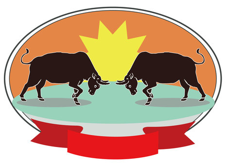 Bullfighting emblem, fighting bull Bullfighting emblem, fighting bull