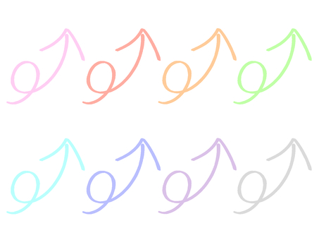 Colorful set of arrows that go up Colorful set of arrows that go up
