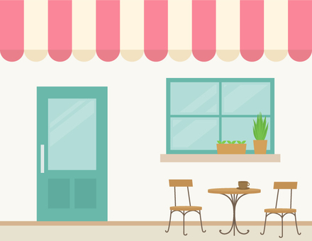 Cafe appearance _ Pink Cafe appearance _ Pink