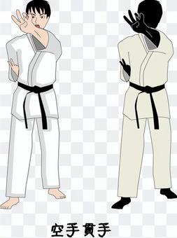 Karate martial arts male player piercing finger Karate martial arts male player piercing finger