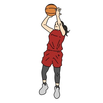 Female basketball player to shoot Female basketball player to shoot