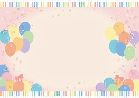 Keyboard and balloon frame Keyboard and balloon frame