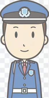 Security guard - front - bust Security guard - front - bust