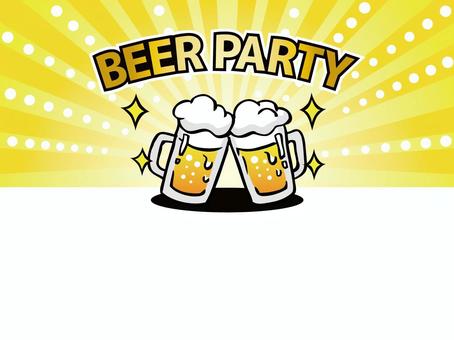 Drinking party with beer illustration frame 03 Drinking party with beer illustration frame 03