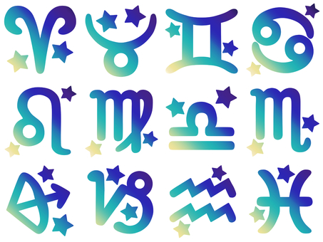 Blue gradient constellation set Blue gradient constellation set