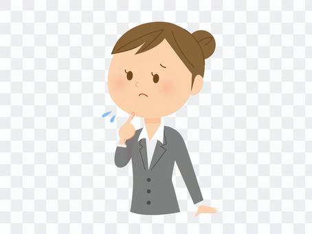 Women in troubled suit Women in troubled suit