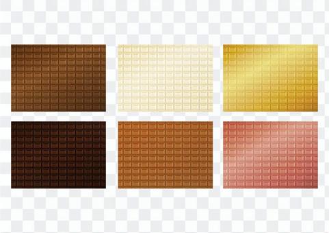 種類豊富な板チョコの素材セット 種類豊富な板チョコの素材セット