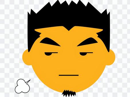 Cut face icon Male sigh Cut face icon Male sigh