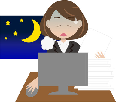 Women working overtime Women working overtime