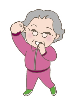 Cheerful grandma Cheerful grandma