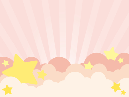 Star and cloud background pink simple radiation Star and cloud background pink simple radiation