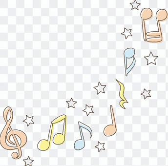Cute music notes-pastel colors red blue yellow line available Cute music notes-pastel colors red blue yellow line available