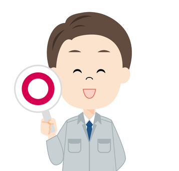 Male worker_round mark Male worker_round mark