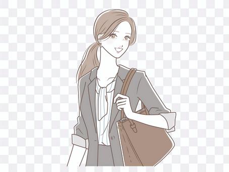 Woman commuting Woman commuting