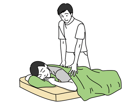 Person receiving a massage (manipulative treatment) Person receiving a massage (manipulative treatment)