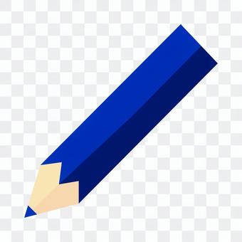 Blue colored pencil icon illustration Blue colored pencil icon illustration