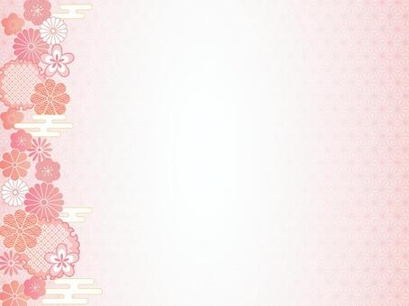 Japanese pattern pink frame Japanese pattern pink frame