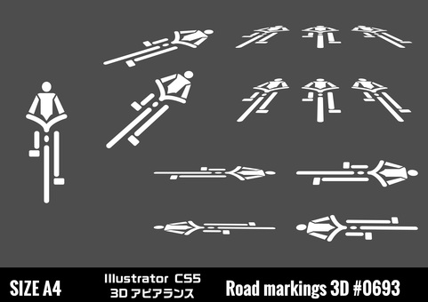 Bicycle navigation mark 3D appearance Bicycle navigation mark 3D appearance