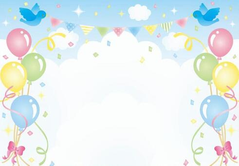 Sky and balloon frame Sky and balloon frame