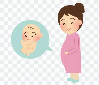 Illustration of babies and pregnant women Illustration of babies and pregnant women