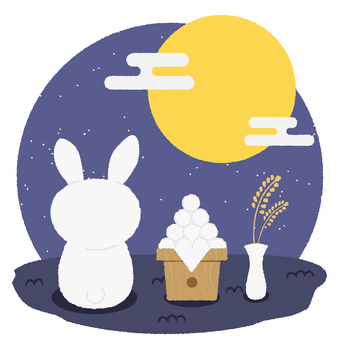 Rabbit watching the moon Rabbit watching the moon