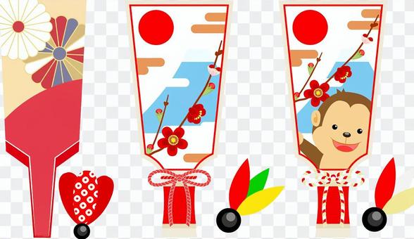 New Year's card icon of the Year's card New Year's card icon of the Year's card