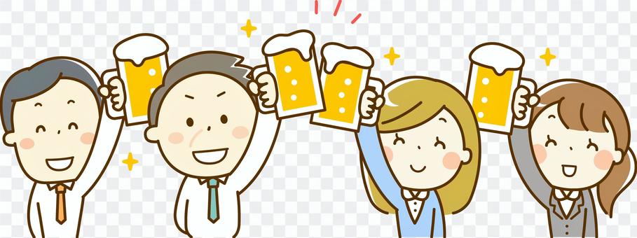 A salaryman who enjoys a drinking party A salaryman who enjoys a drinking party