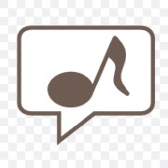 Speech balloon music simple illustration Speech balloon music simple illustration
