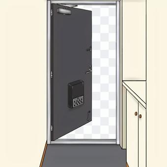 玄関ドア 黒 半開き 玄関ドア 黒 半開き