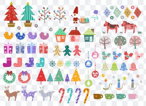 Christmas winter stock set Scandinavian style Christmas winter stock set Scandinavian style