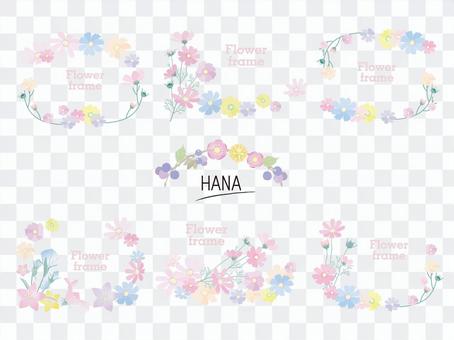 Autumn frame_Autumn cherry blossom decoration frame Pastel style 1 Autumn frame_Autumn cherry blossom decoration frame Pastel style 1